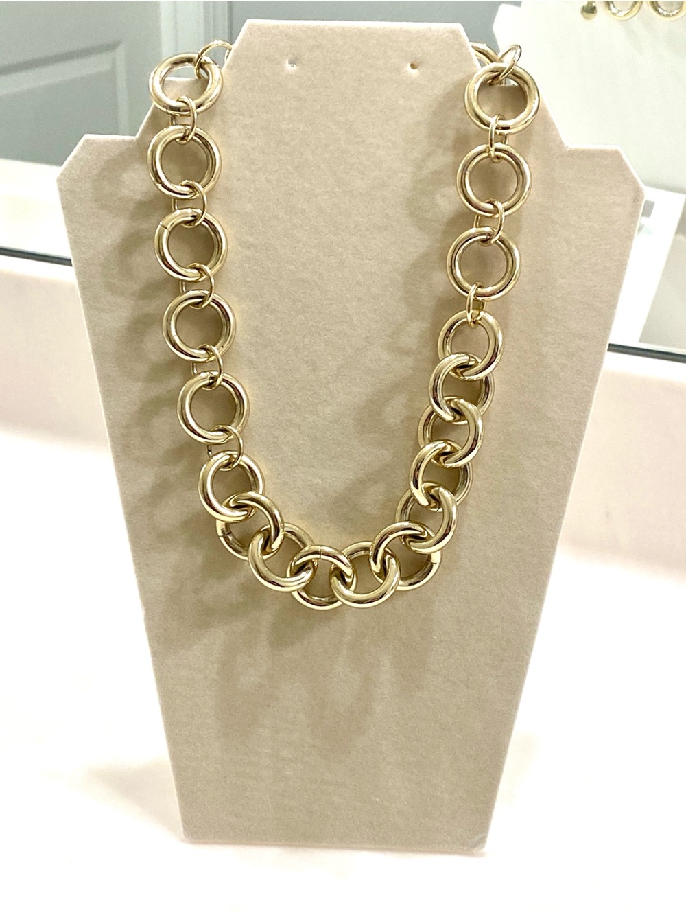 J. Crew Polished Gold Link Chain Necklace